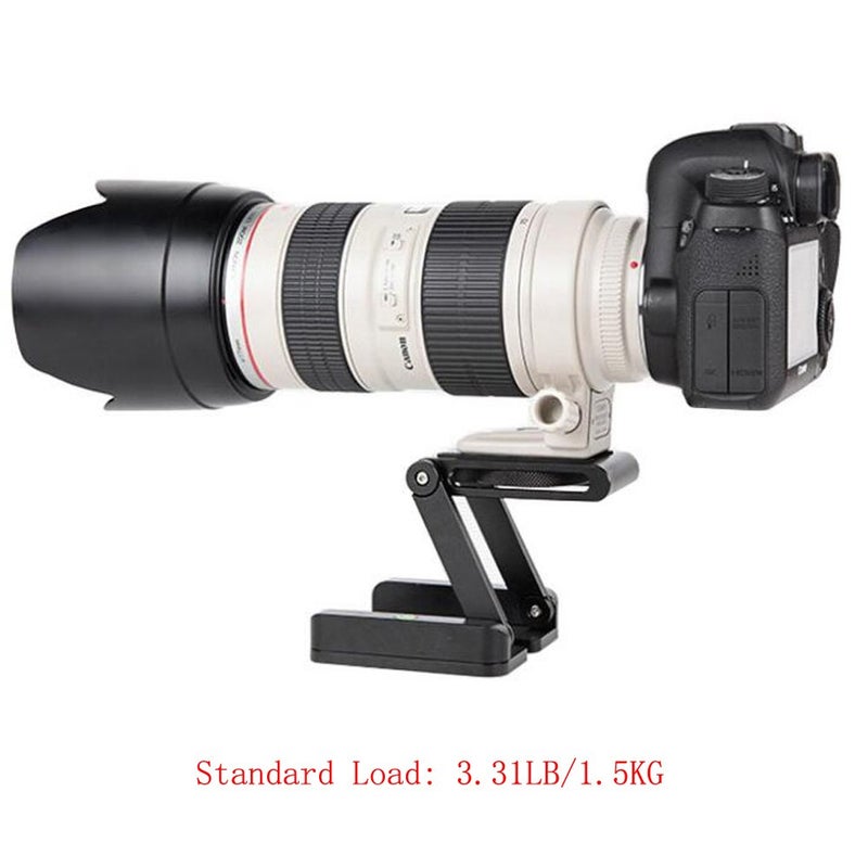 Walway Folding Z Flex Tilt Tripod Head Quick Release Plate Stand Holder for Canon Nikon Sony Camera DSLR Camcorder Tripod - Image 4